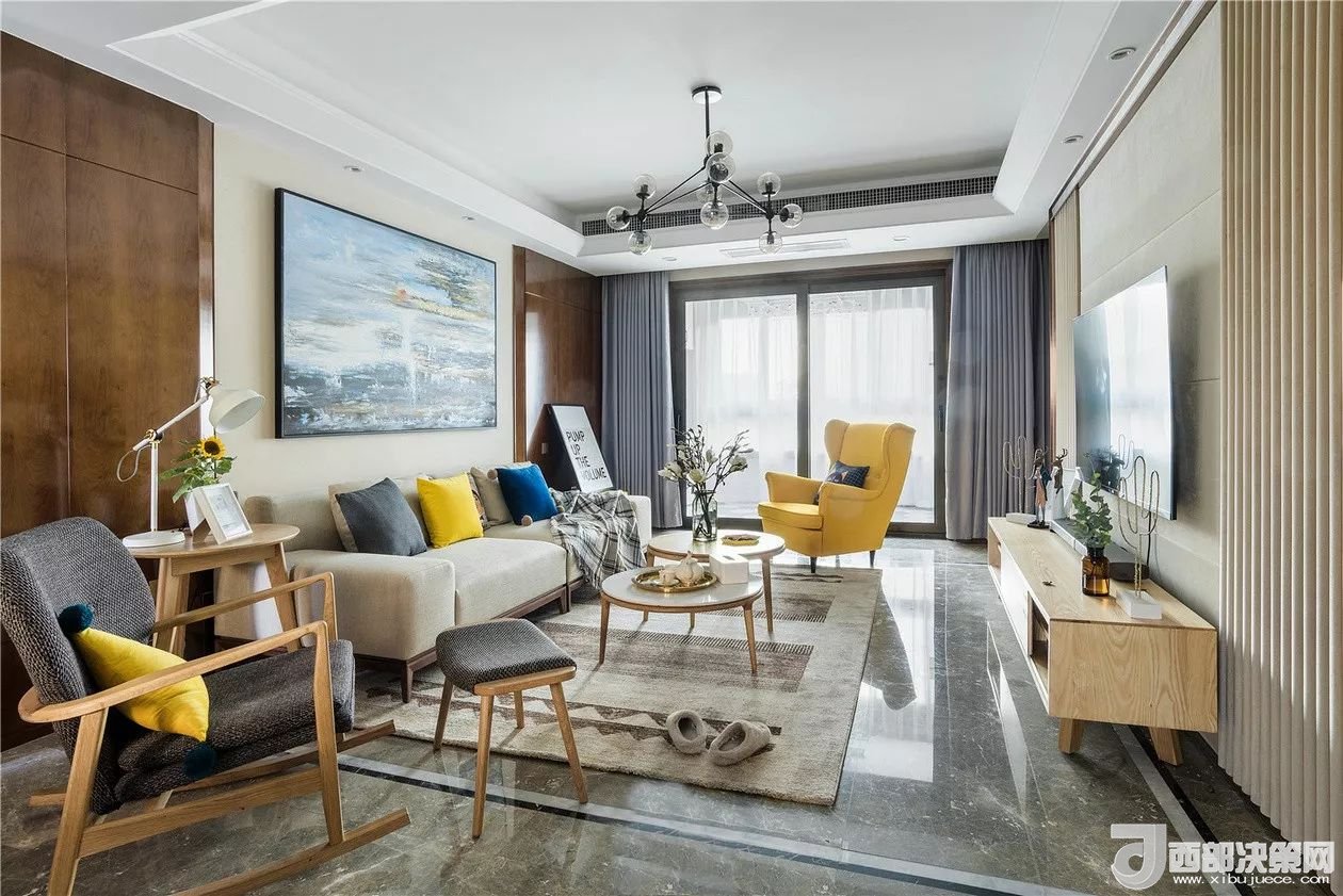 沙發(fā)背景墻選對(duì)裝飾畫(huà)，才能美了整個(gè)客廳空間！